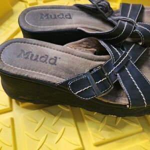 Y2K Mudd Wedge Sandles Womens size 8 90s 2000s